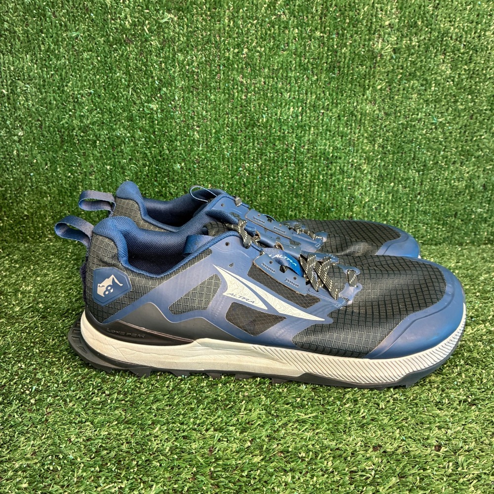 Altra Lone Peak 8 Trail Running Hiking Athletic Sneaker Navy Blue Mens 10.5 Wide